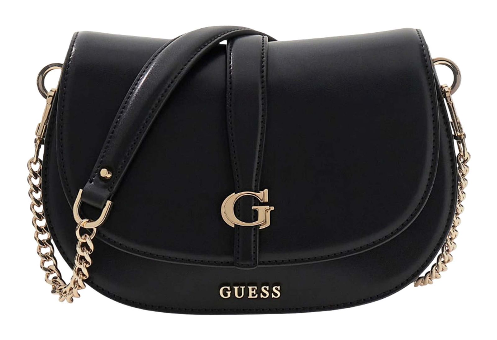 GUESS Carrie Flap Shoulder Bag Black GUESS Carrie Flap Shoulder Bag Black