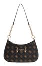 GUESS Carrie Logo Top Zip Shoulder Bag Espresso Logo GUESS Carrie Logo Top Zip Shoulder Bag Espresso Logo