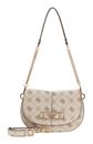 GUESS Carrie Logo Flap Shoulder Bag Vanilla Logo GUESS Carrie Logo Flap Shoulder Bag Vanilla Logo