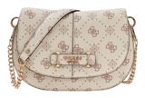 GUESS Carrie Logo Flap Shoulder Bag Vanilla Logo GUESS Carrie Logo Flap Shoulder Bag Vanilla Logo