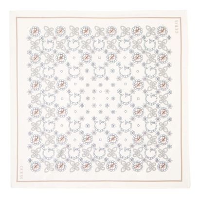 GUESS Foulard 90X90 Cream White GUESS Foulard 90X90 Cream White
