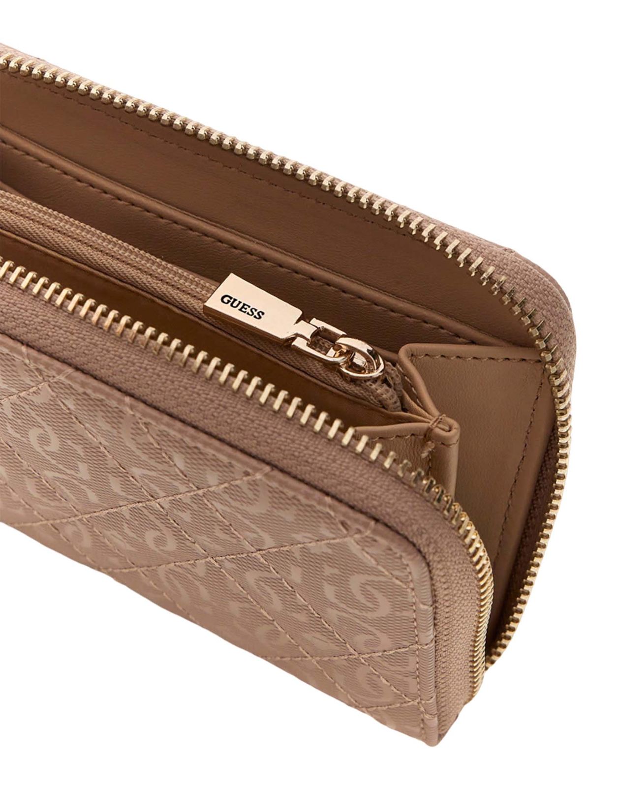 GUESS Isemay SLG Medium Zip Wallet M Pale Mocha GUESS Isemay SLG Medium Zip Wallet M Pale Mocha