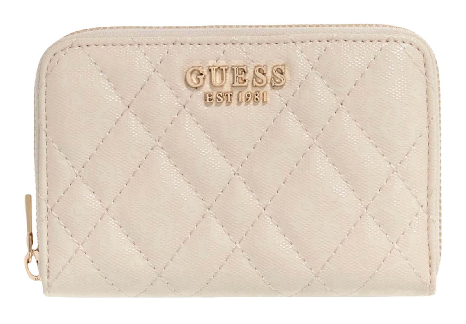 GUESS Isemay SLG Medium Zip Wallet M Cream White