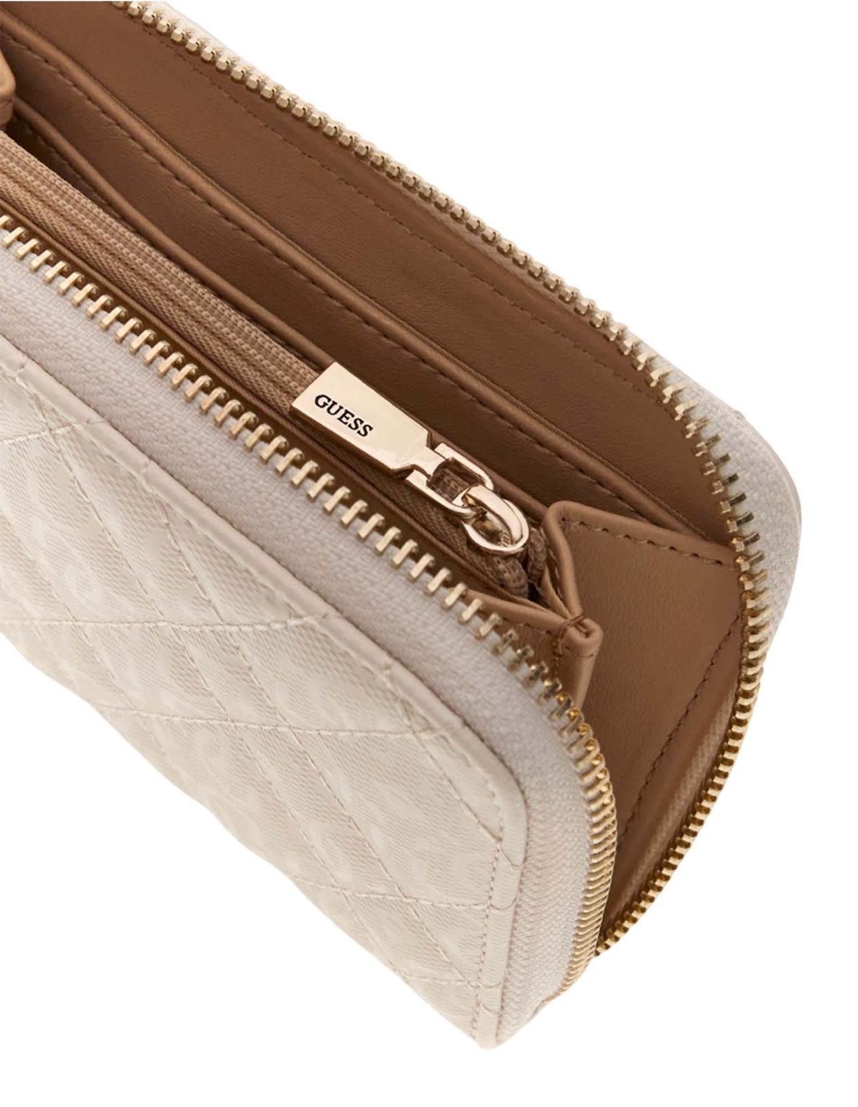 GUESS Isemay SLG Medium Zip Wallet M Cream White GUESS Isemay SLG Medium Zip Wallet M Cream White