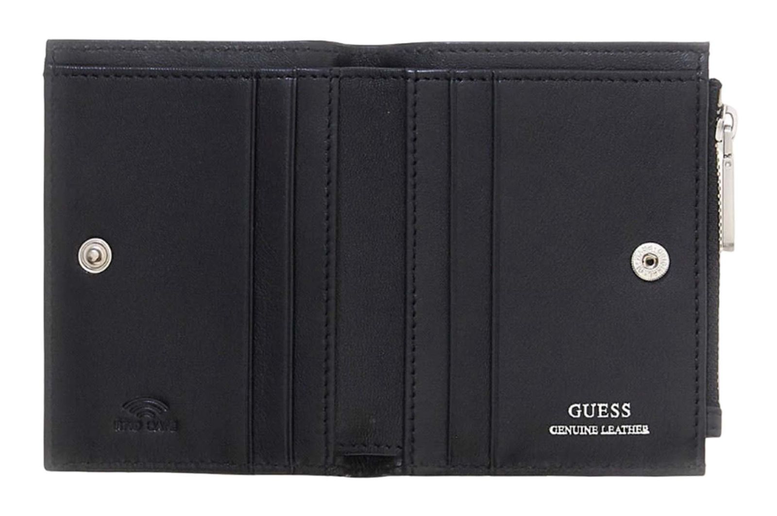 GUESS Monaco Bifold Top Zip Wallet Black GUESS Monaco Bifold Top Zip Wallet Black