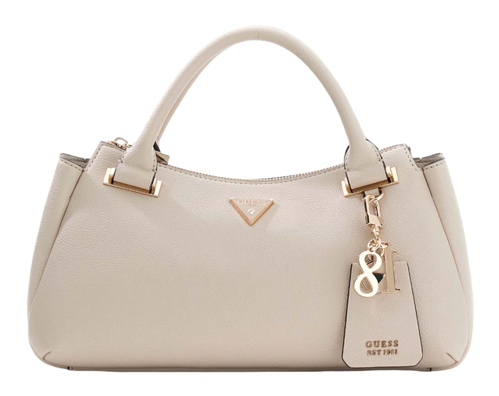 GUESS Evie Triple Compartment Satchel Bag Light Taupe GUESS Evie Triple Compartment Satchel Bag Light Taupe