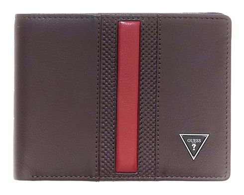 GUESS Torino Bifold Wallet M Brown Rain Drum