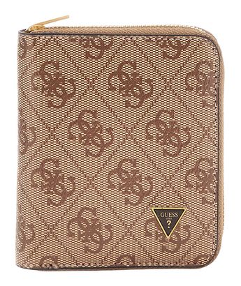 GUESS Milano Zip Around Wallet Beige Brown