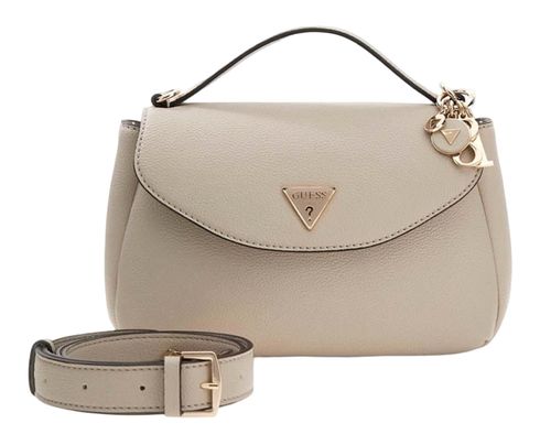 GUESS Evie Top Handle Flap Bag Light Taupe