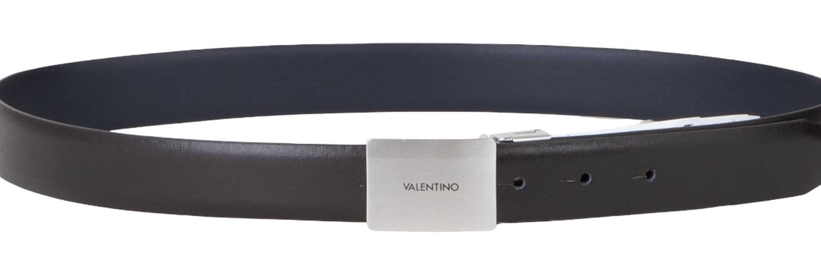 VALENTINO Litech Plaque Buckle Belt W95 Nero / Blu - kürzbar VALENTINO Litech Plaque Buckle Belt W95 Nero / Blu - kürzbar