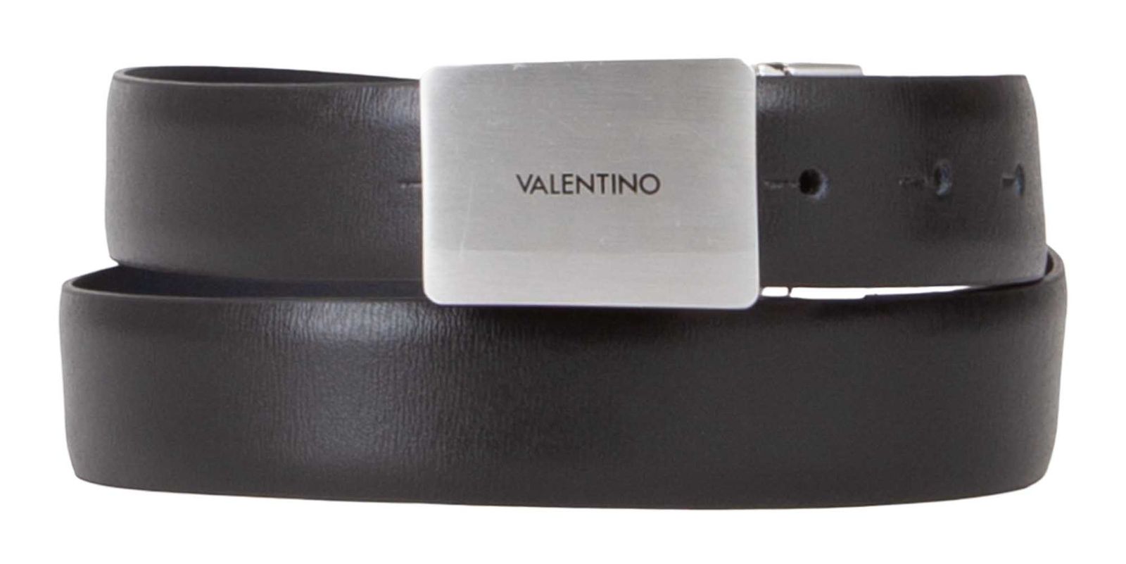 VALENTINO Litech Plaque Buckle Belt W95 Nero / Blu - kürzbar