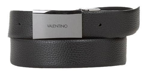 VALENTINO Premium Plaque Buckle Belt W115 Nero - shortenable