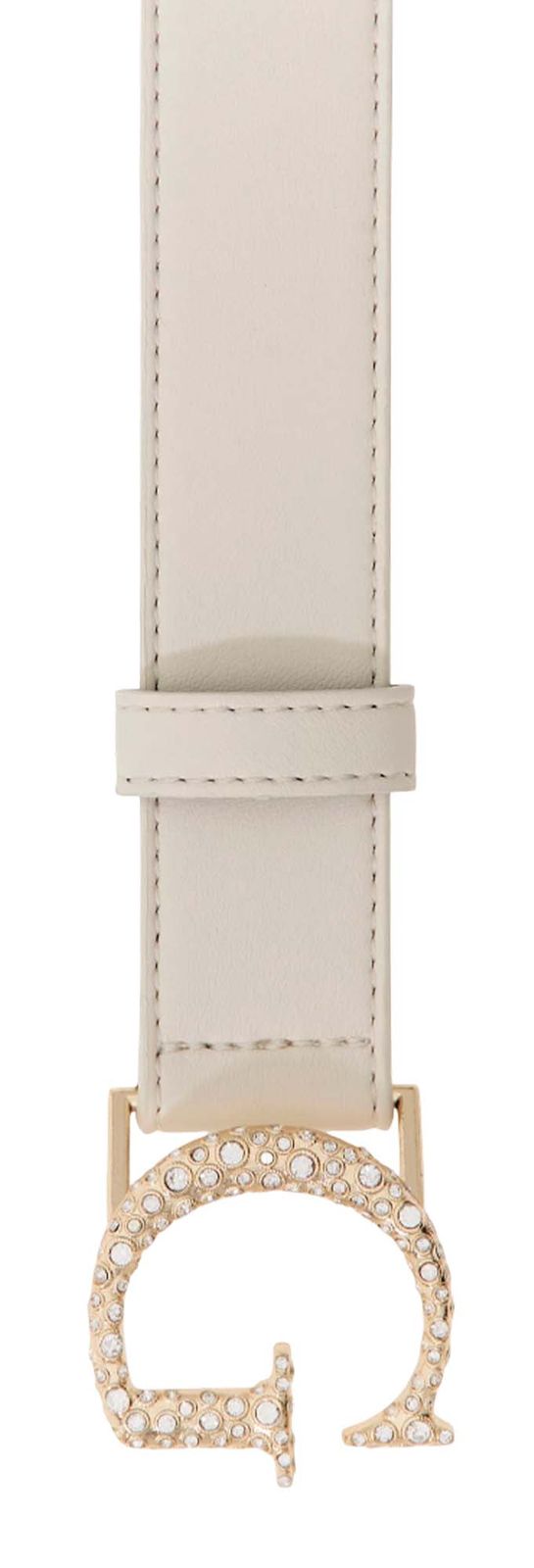 GUESS Leather Belt H30 W105 Cream White GUESS Leather Belt H30 W105 Cream White