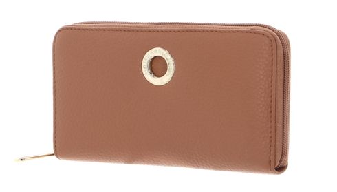 MANDARINA DUCK Mellow Leather Zip Around Wallet L Pecan Nut