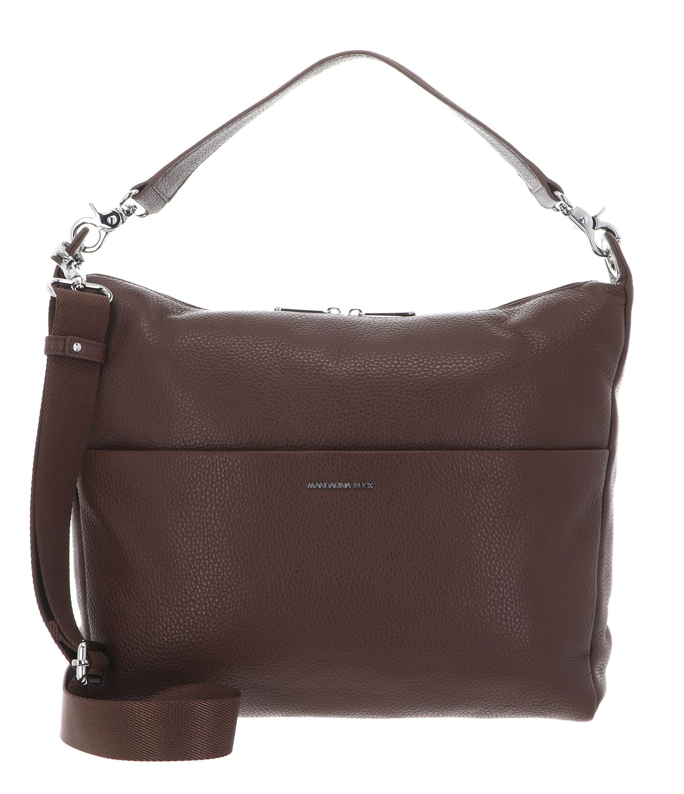 MANDARINA DUCK Mellow Leather Hobo Milk Chocolate