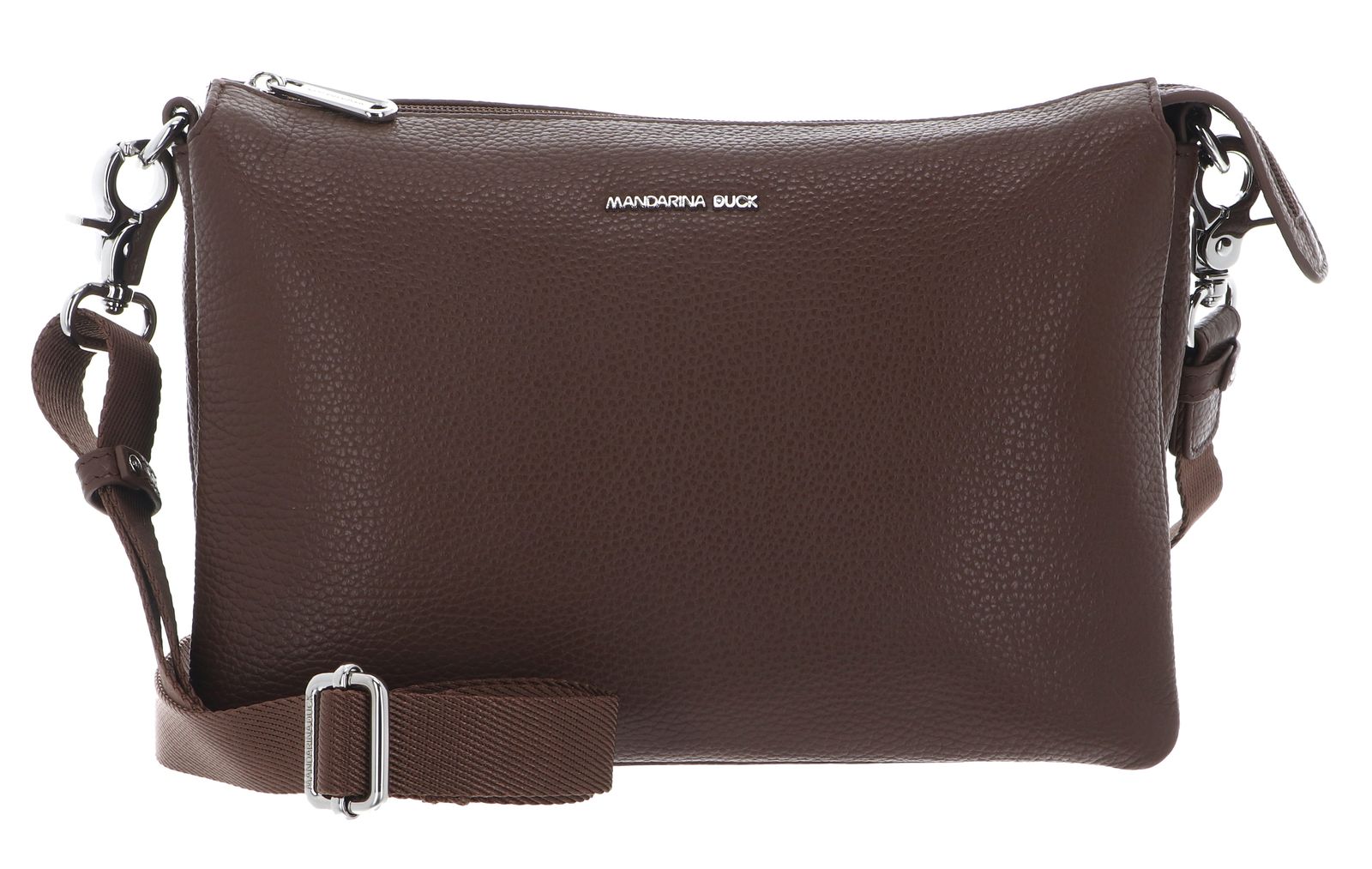 MANDARINA DUCK Mellow Leather Crossover Bag Milk Chocolate