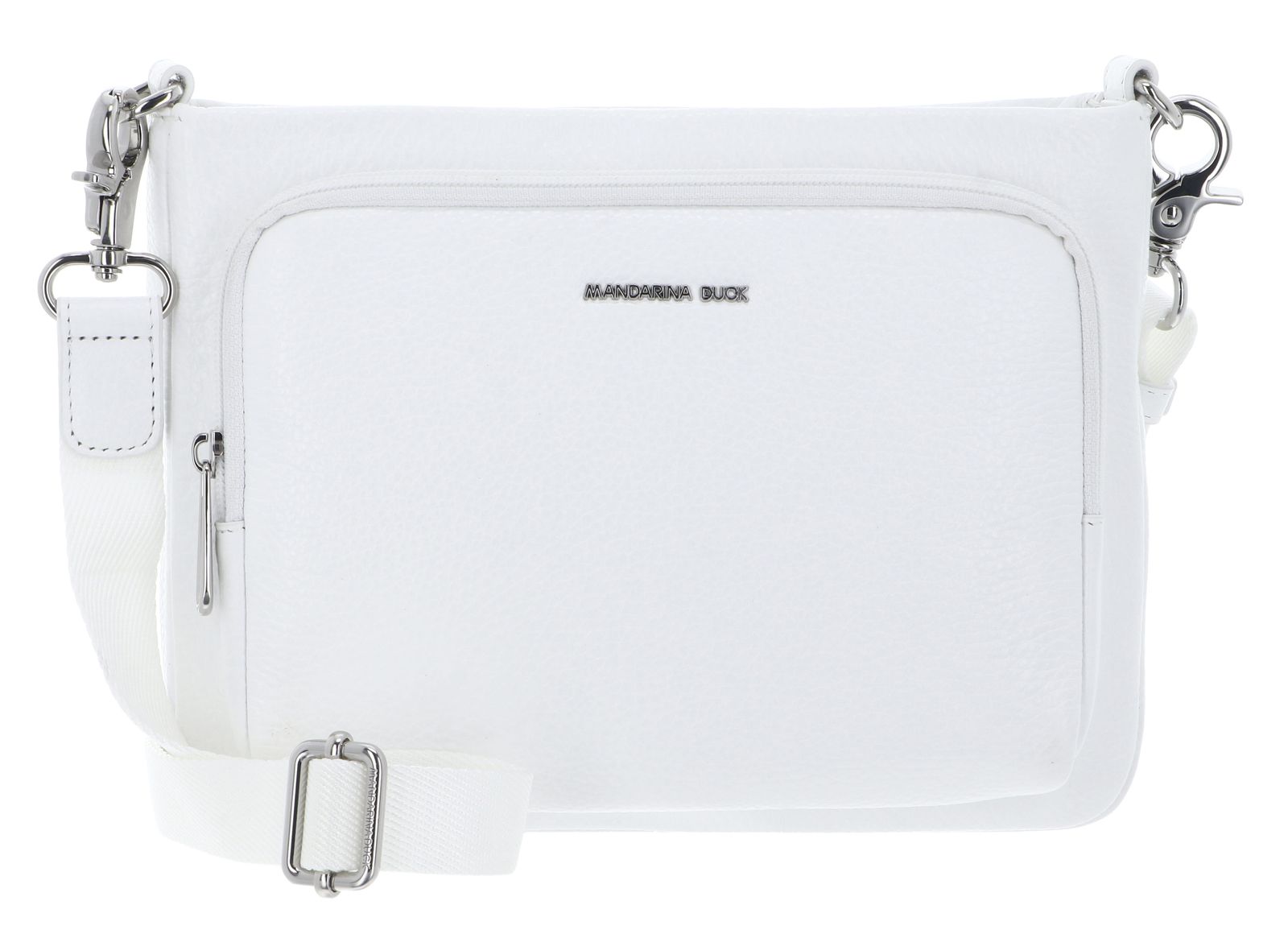 MANDARINA DUCK Mellow Leather Crossover Bag Blanc