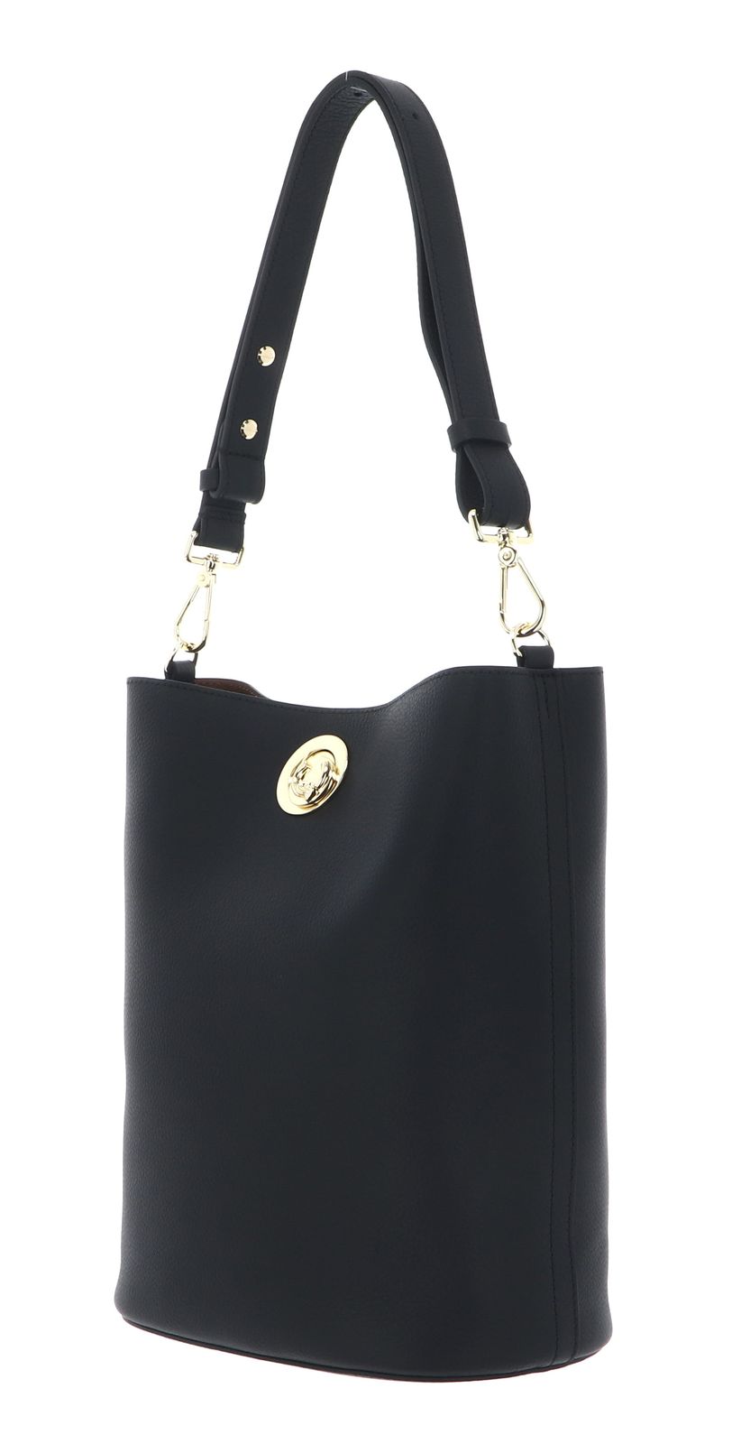 COCCINELLE Nikla Handbag Double Grainy Leather Noir / Cognac COCCINELLE Nikla Handbag Double Grainy Leather Noir / Cognac