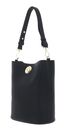 COCCINELLE Nikla Handbag Double Grainy Leather Noir / Cognac COCCINELLE Nikla Handbag Double Grainy Leather Noir / Cognac