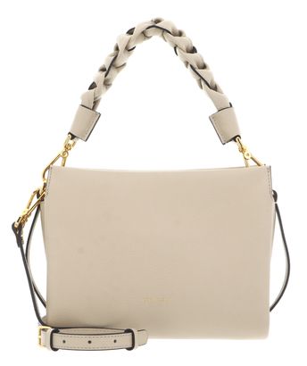 COCCINELLE Boheme Grana Double Crossbody Double Grainy Leather Sandshell / Seagrass