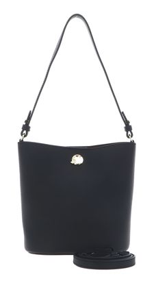 COCCINELLE Nikla Mini Bag Double Grainy Leather Noir / Cognac