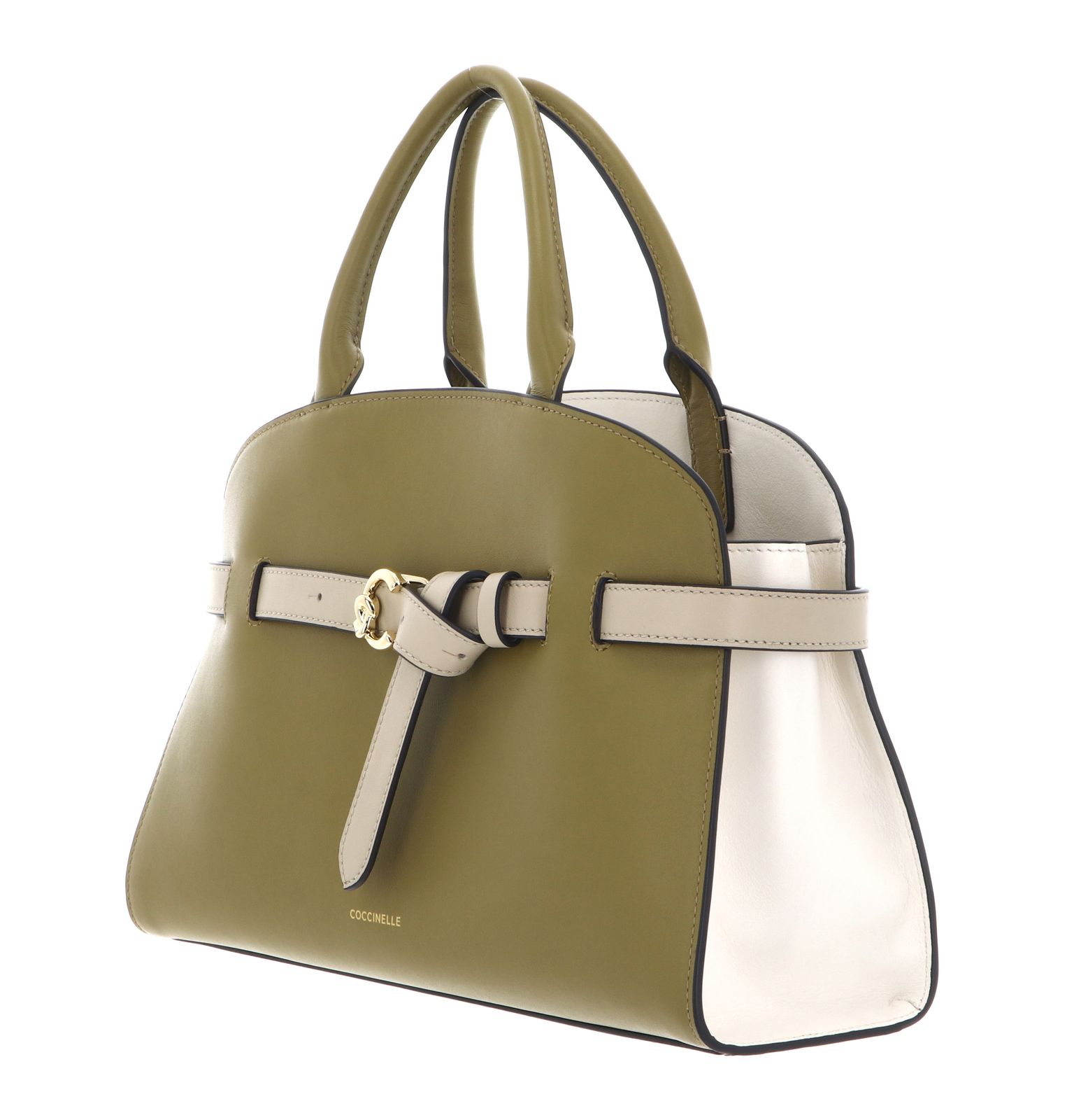 COCCINELLE New Tric Handbag Smooth Leather Seagrass / Pearl / Sandshell COCCINELLE New Tric Handbag Smooth Leather Seagrass / Pearl / Sandshell