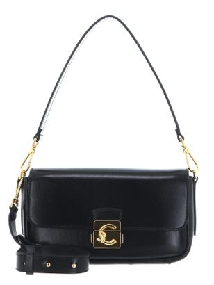 COCCINELLE C-Me Lock Shiny Smooth Handbag Leather Noir
