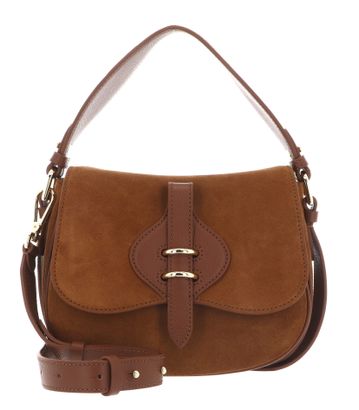 COCCINELLE Mavery Suede BI Handbag Suede Leather / Micro Gra. Le. Cognac / Cognac
