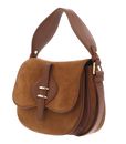 COCCINELLE Mavery Suede BI Handbag Suede Leather / Micro Gra. Le. Cognac / Cognac