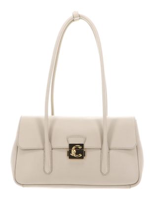 COCCINELLE C-Me Lock Handbag Grained Leather Sandshell COCCINELLE C-Me Lock Handbag Grained Leather Sandshell