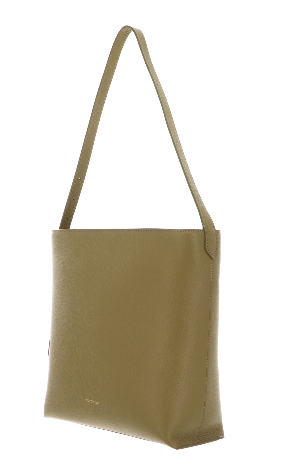 COCCINELLE C-Me Lock Handbag Grained Leather Seagrass COCCINELLE C-Me Lock Handbag Grained Leather Seagrass