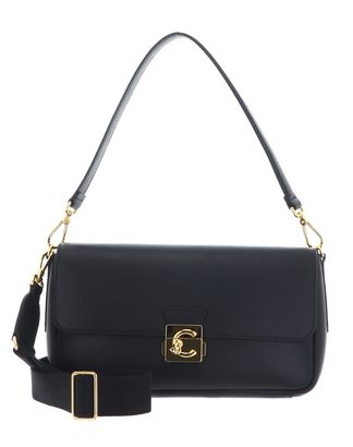 COCCINELLE C-Me Lock Handbag Grained Leather Noir