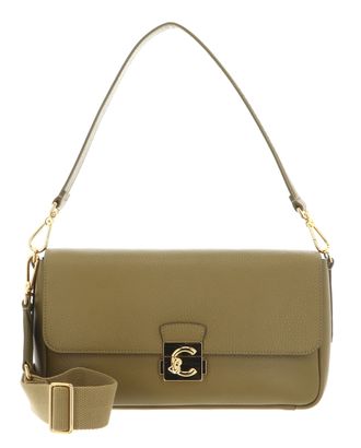 COCCINELLE C-Me Lock Handbag Grained Leather Seagrass