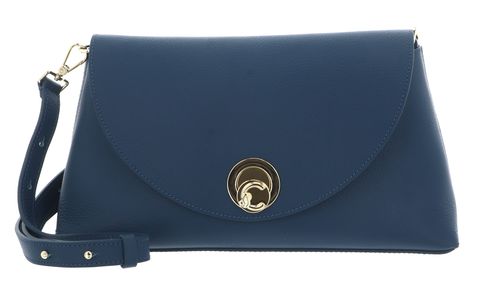 COCCINELLE Nikla Handbag Double Grainy Leather Deep Blue / Sandshell