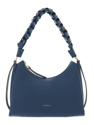 COCCINELLE Boheme Grana Double Shoulder Bag M Deep Blue / Sandshell