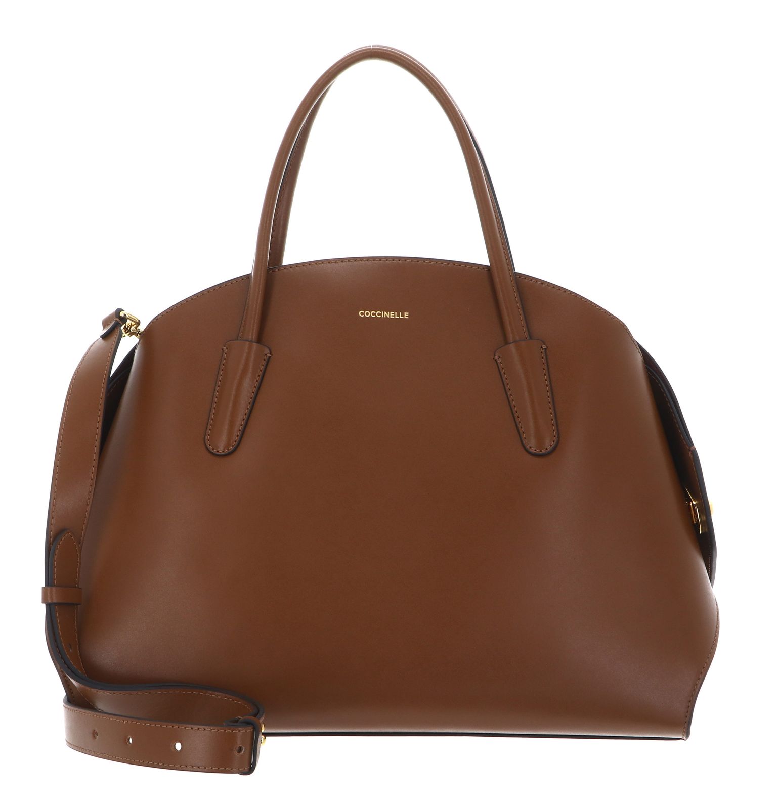 COCCINELLE Tylde Calf Handbag Smooth Leather Cognac