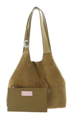 COCCINELLE C-Easy Suede Handbag Seagrass / Seagrass