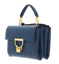 COCCINELLE Arlettis Signature Handbag Grained Leather Deep Blue