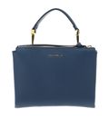 COCCINELLE Arlettis Signature Handbag Grained Leather Deep Blue