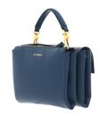 COCCINELLE Arlettis Signature Handbag Grained Leather Deep Blue