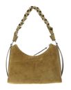 COCCINELLE Suede Bimaterial Shoulderbag Seagrass / Seagrass