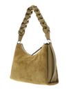 COCCINELLE Suede Bimaterial Shoulderbag Seagrass / Seagrass