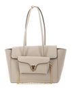 COCCINELLE Double Beat Grained Leather Handbag Sandshell