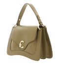 COCCINELLE C-Me Grained Leather Handbag Seagrass