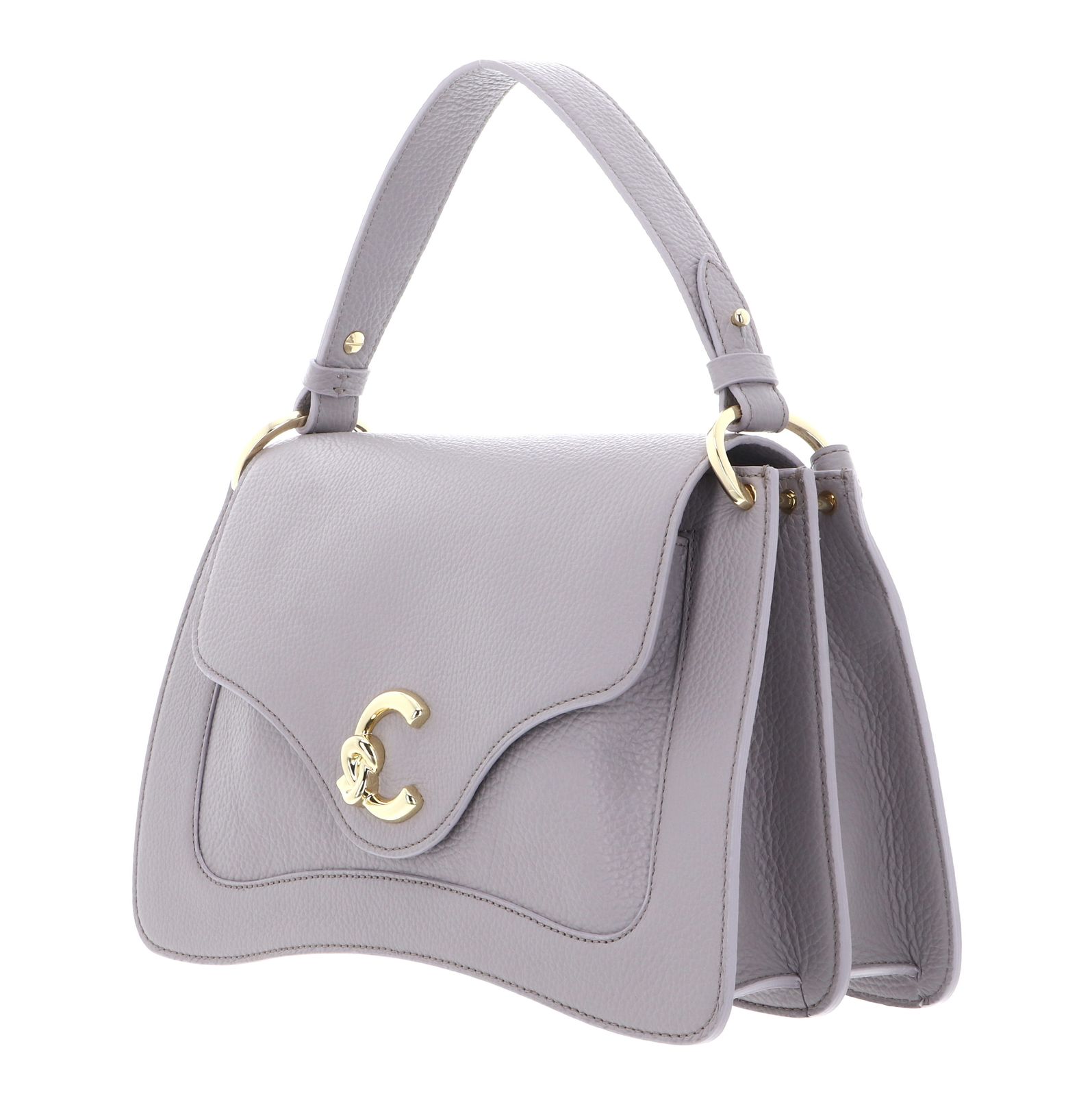 COCCINELLE C-Me Handbag Grained Leather Oyster COCCINELLE C-Me Handbag Grained Leather Oyster