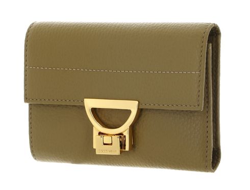 COCCINELLE Arlettis Wallet Grained Leather Seagrass