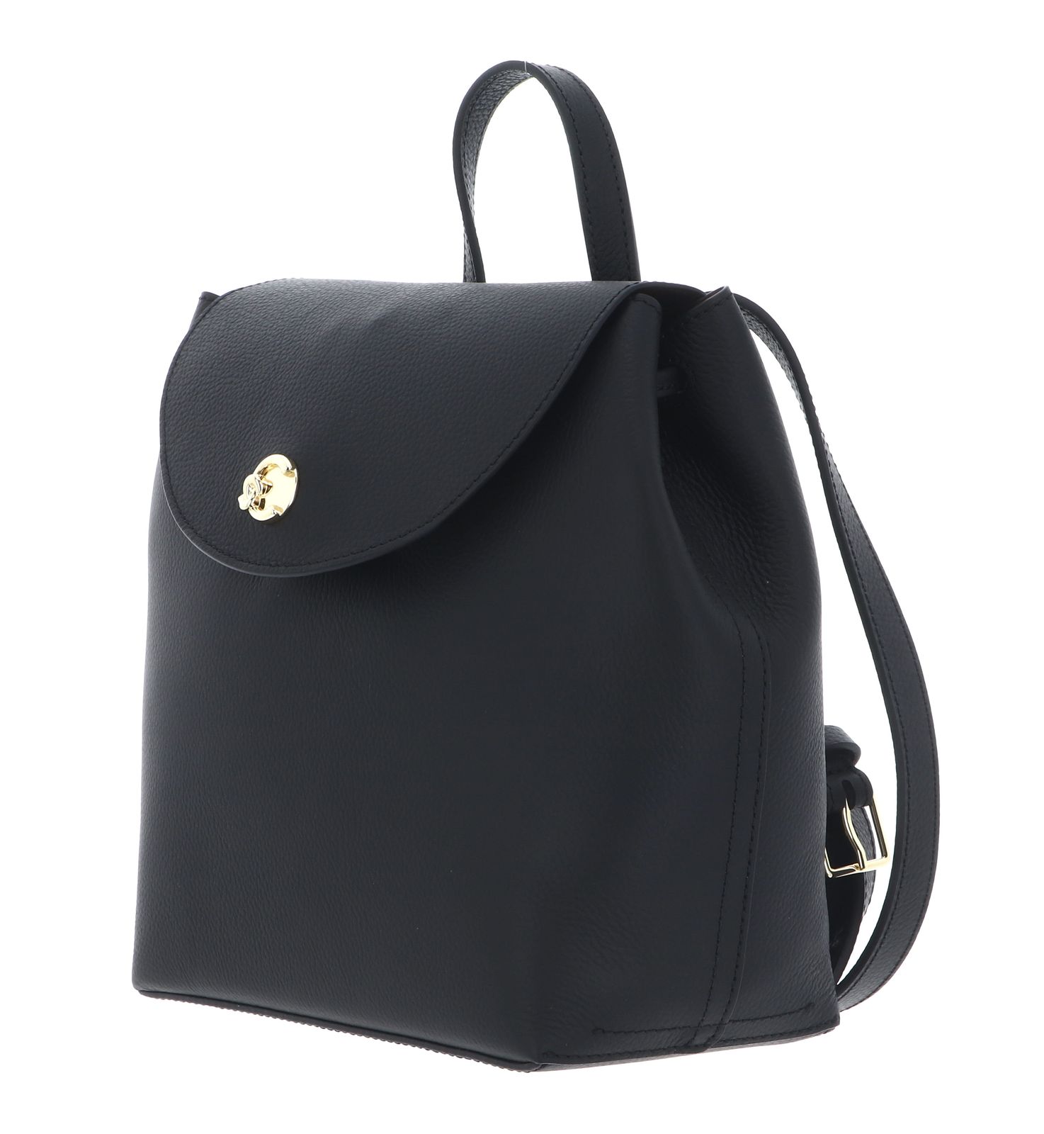 COCCINELLE Nikla Mini Bag Double Grainy Leather Noir /Cognac COCCINELLE Nikla Mini Bag Double Grainy Leather Noir /Cognac