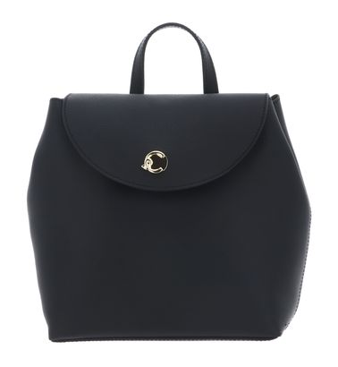 COCCINELLE Nikla Mini Bag Double Grainy Leather Noir /Cognac