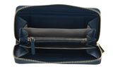 COCCINELLE Metallic Soft Wallet Grained Leather Deep Blue