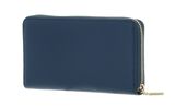 COCCINELLE Metallic Soft Wallet Grained Leather Deep Blue